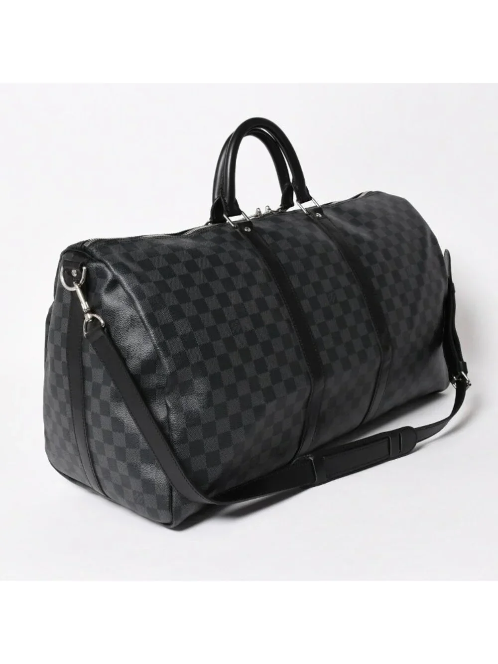 Louis Vuitton Keepall Bandouliere 55 Boston Bag Damier Graphite Black
